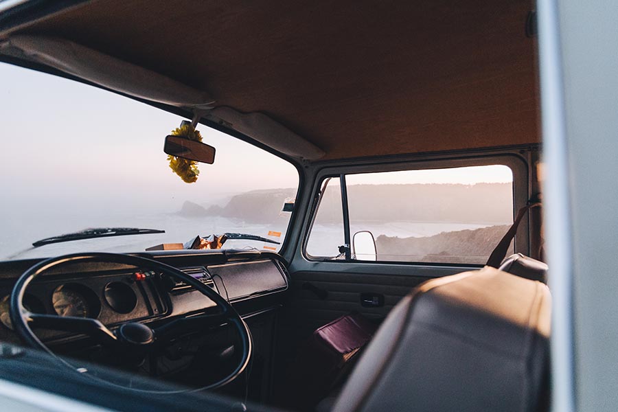 Volkswagen camper van steering wheel (T2).