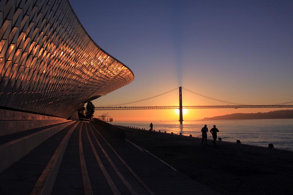 Por do sol, MAAT, Lisboa.