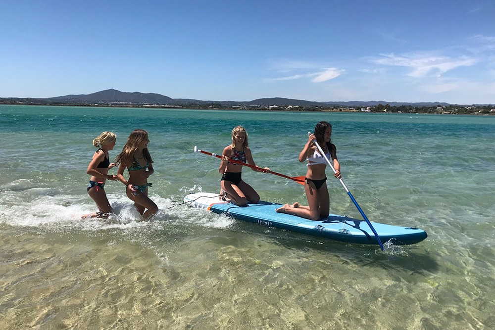 Stand-up paddle boarding in the Ria Formosa