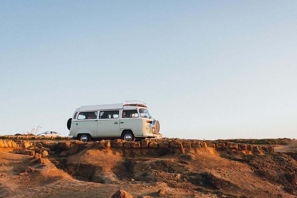 Campervan on a Algarve road trip.