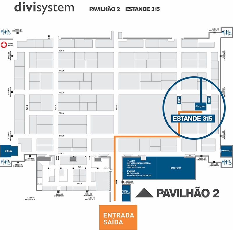 Imagem - Mapa da localização do estande da Divisystem na Construsul