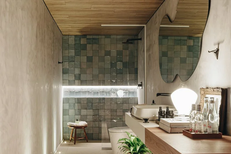 Banheiro loft com varanda casacor