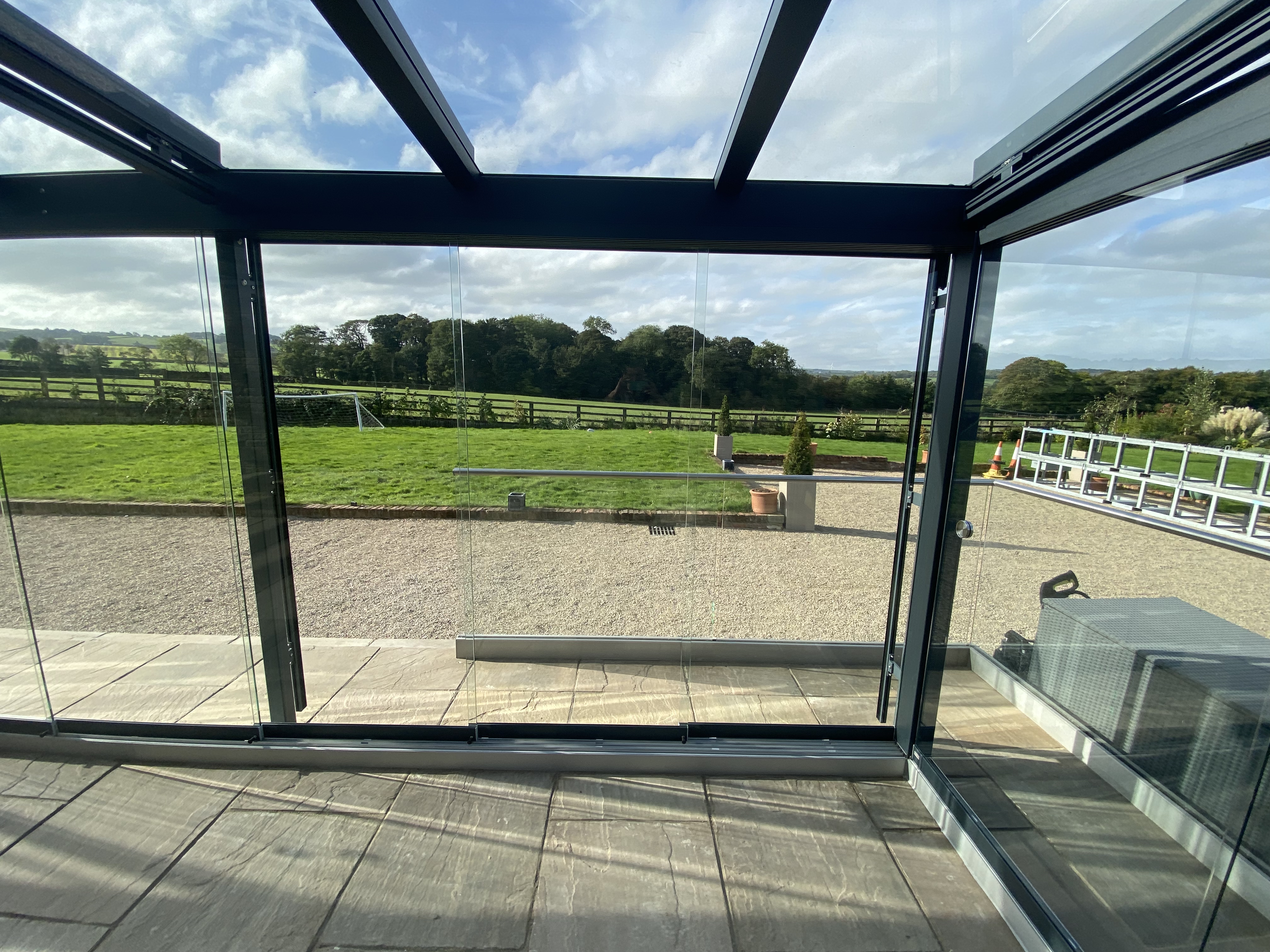 landscape views from garden room in yorkshire