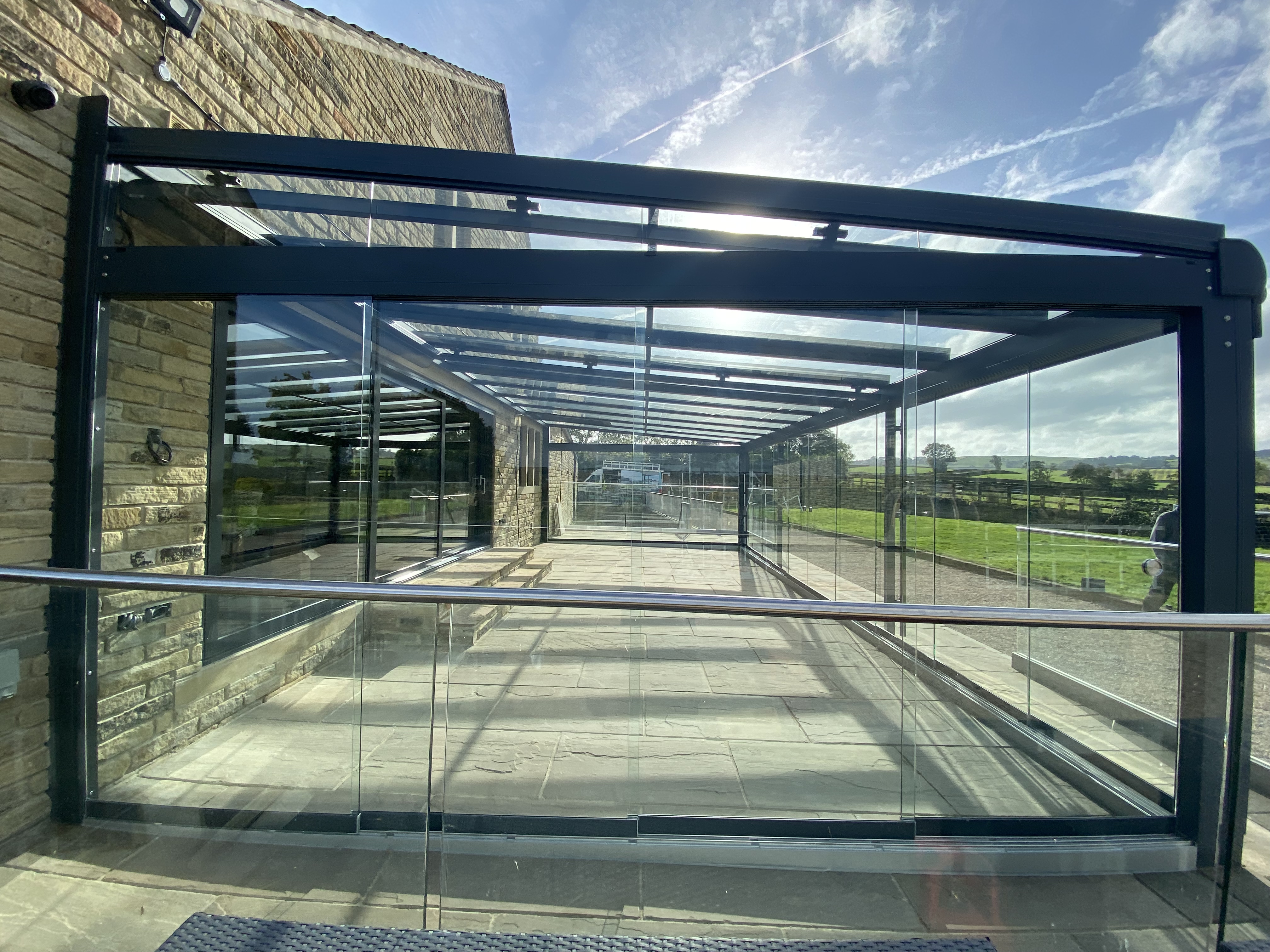 Yorkshire glass room standing firm against the wind