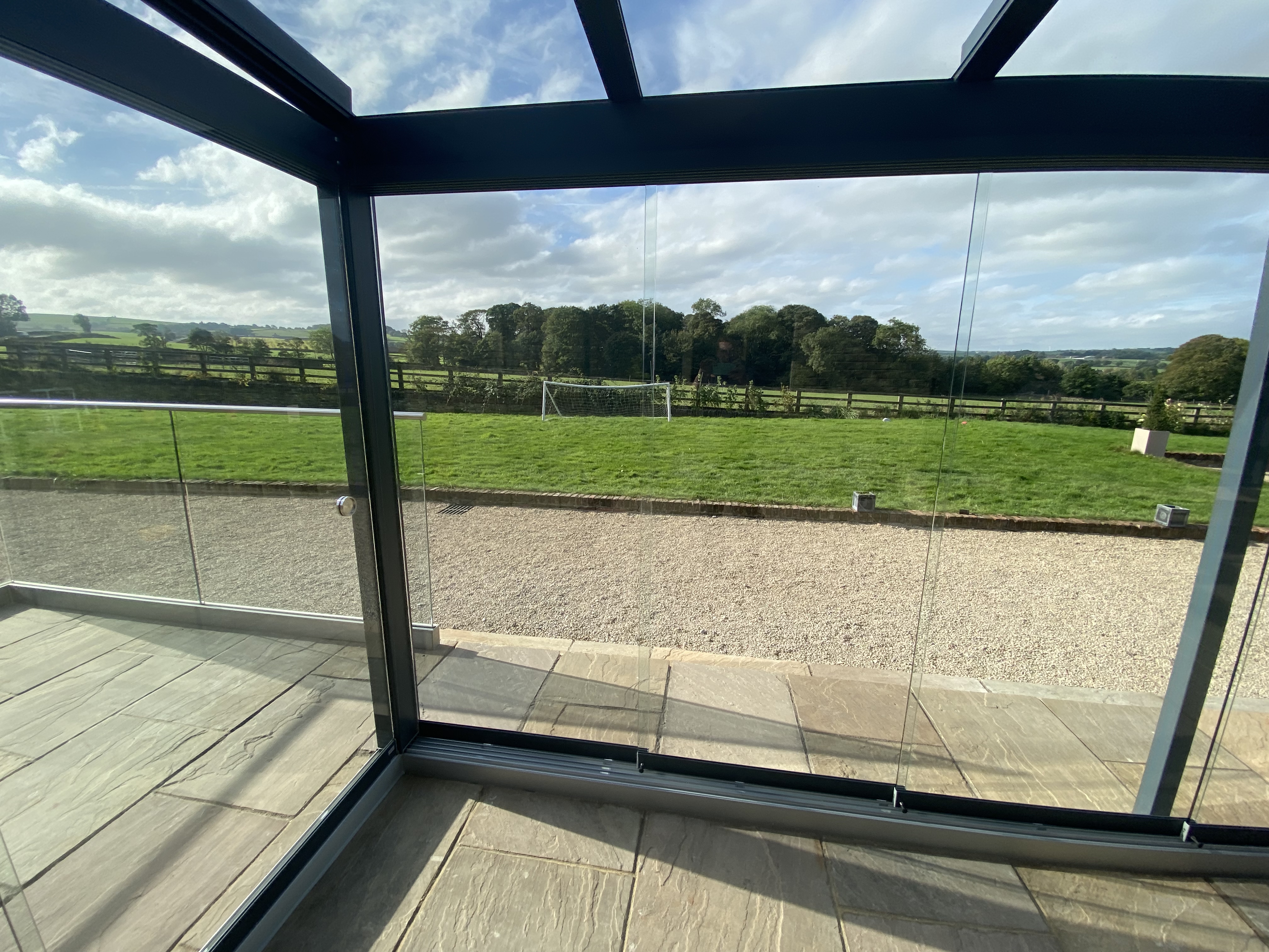 countryside views from Yorkshire glass garden room