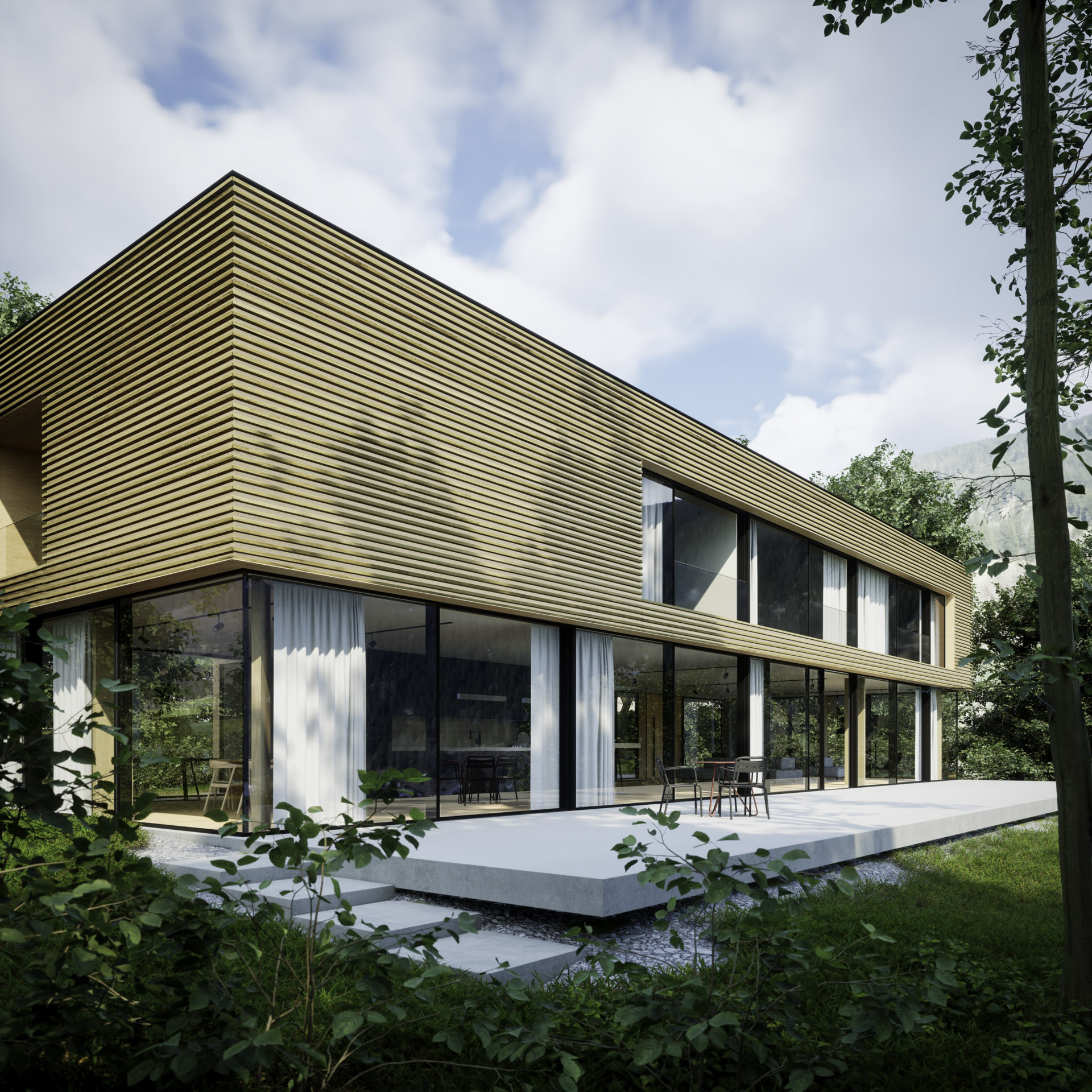 Modernist building with Solarlux Cero IV sliding doors