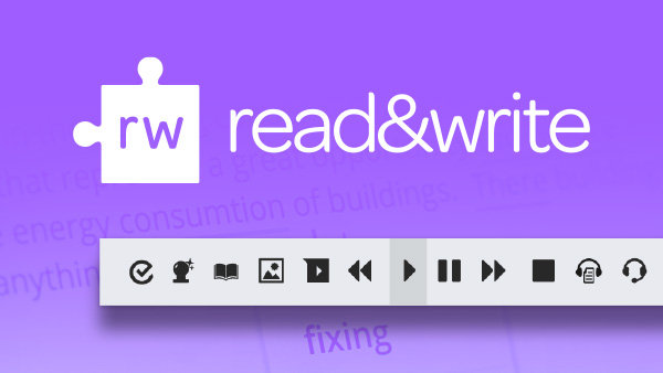 read&write logo with toolbar