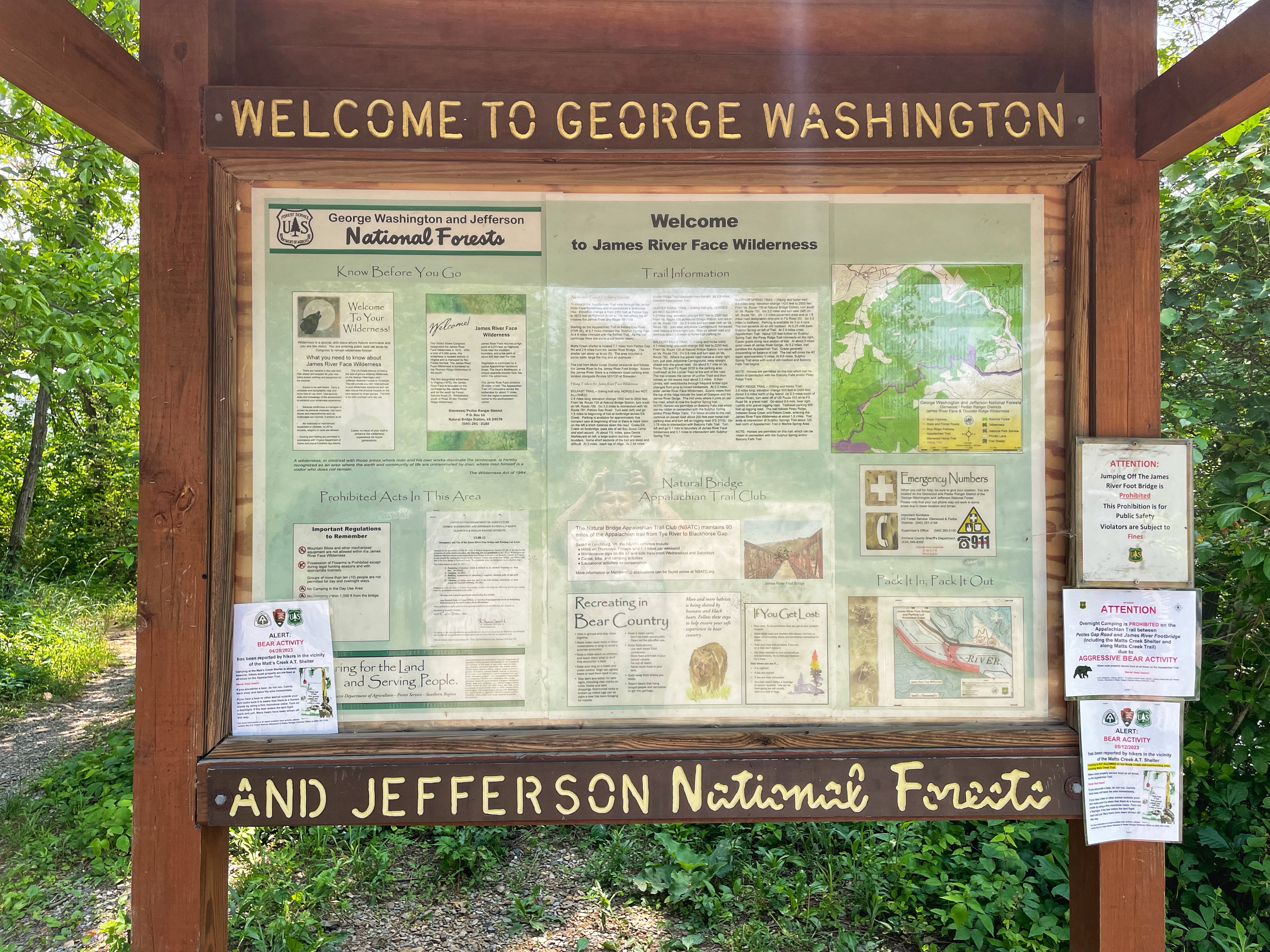 CHRISTINA AND BEN MCMILLAN's photo of an informational sign in George Washington and Jefferson National Forest
