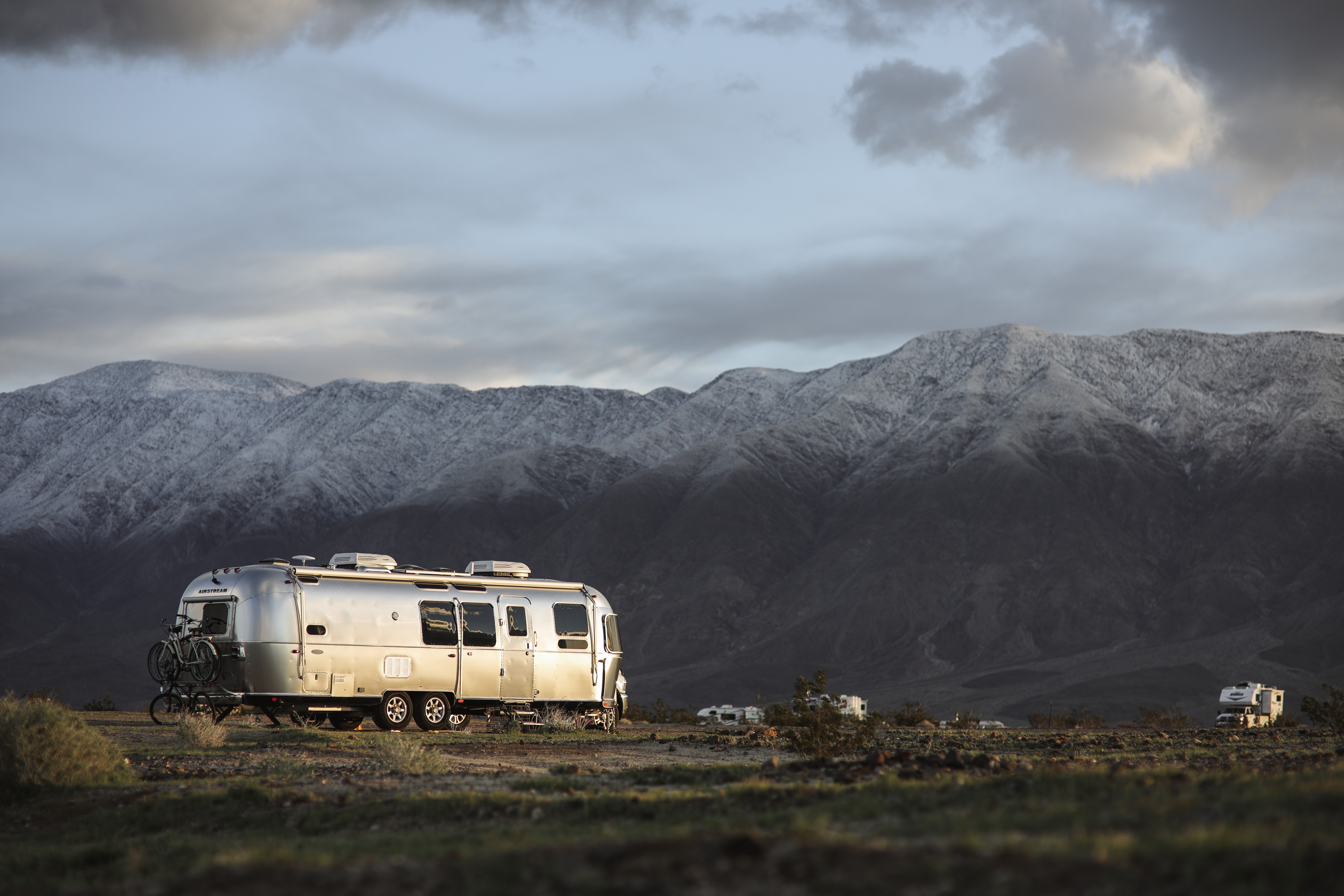 Karen Blue's Airstream boondocking out in the mountains