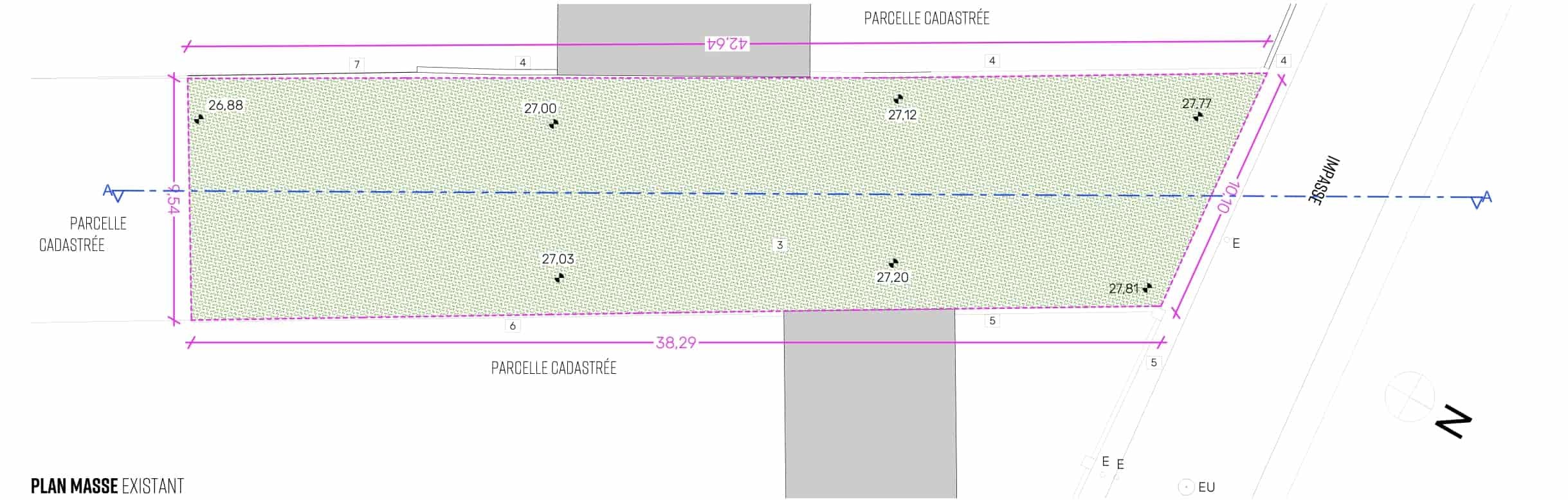 Plan de masse existant