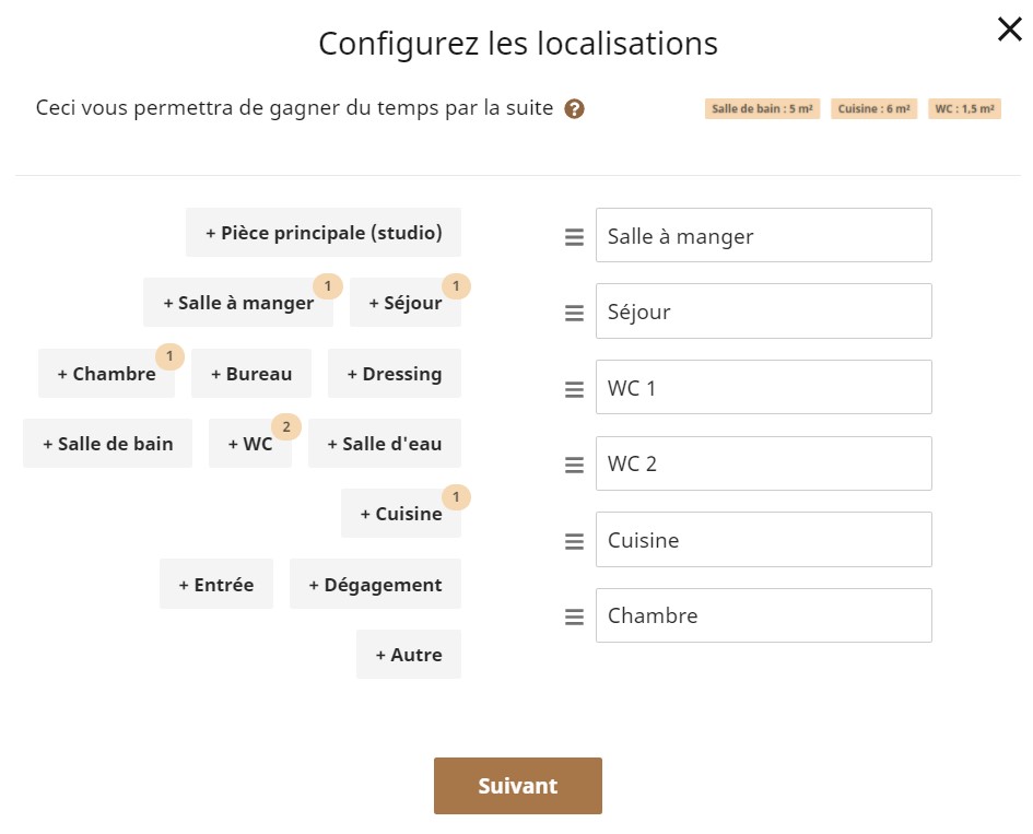Configuration de localisations