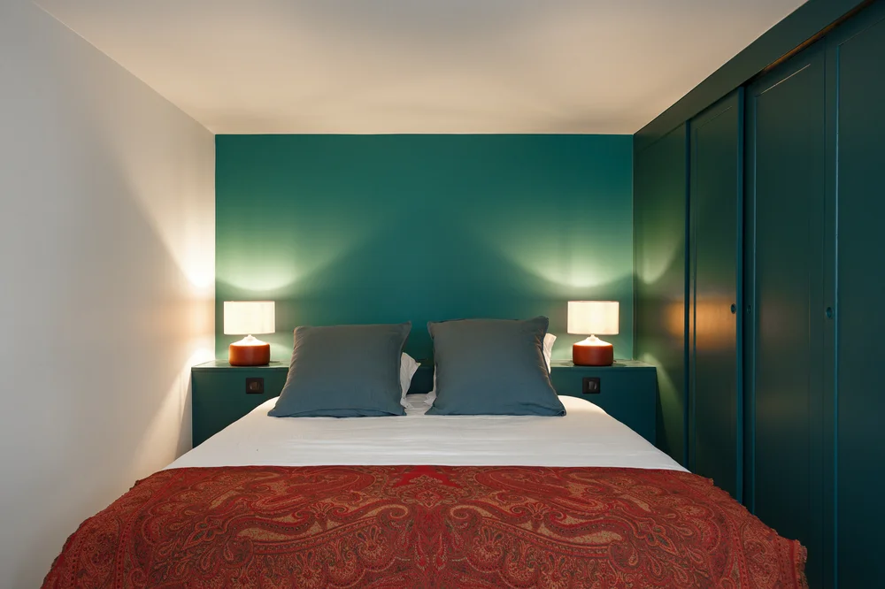 chambre à coucher teinte apaisante