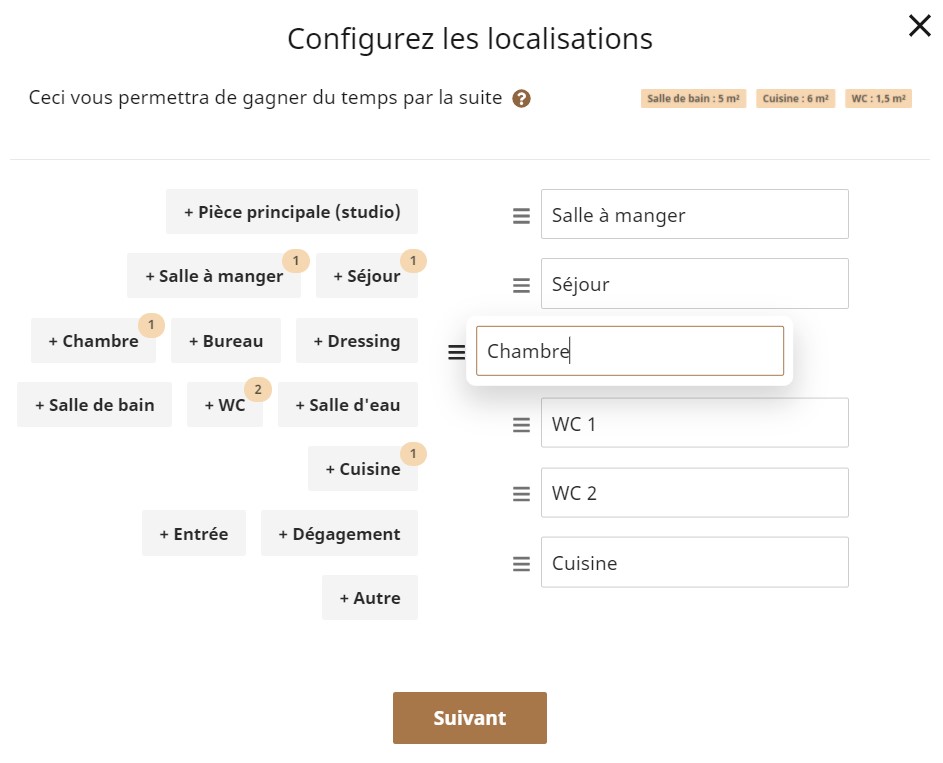 déplacer localisations