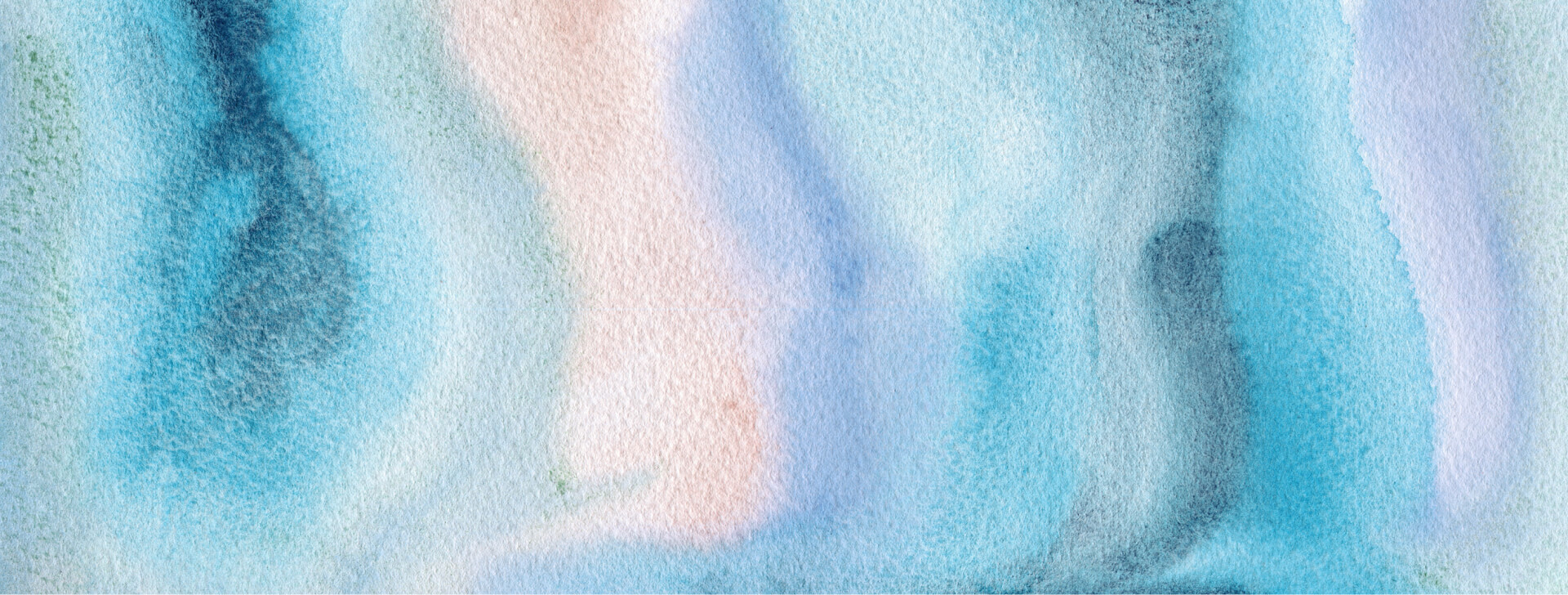 Modern aquarelle painting in the Ultramarin design using the colors light blue, orange and light purple. 