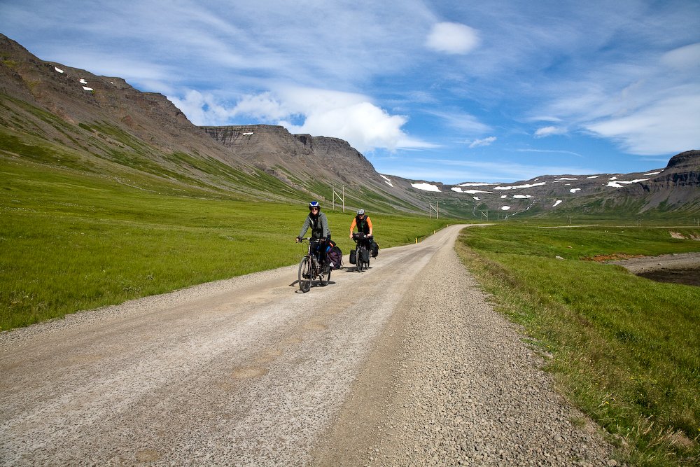 Cycling in Arnarfjörður, Westfjords