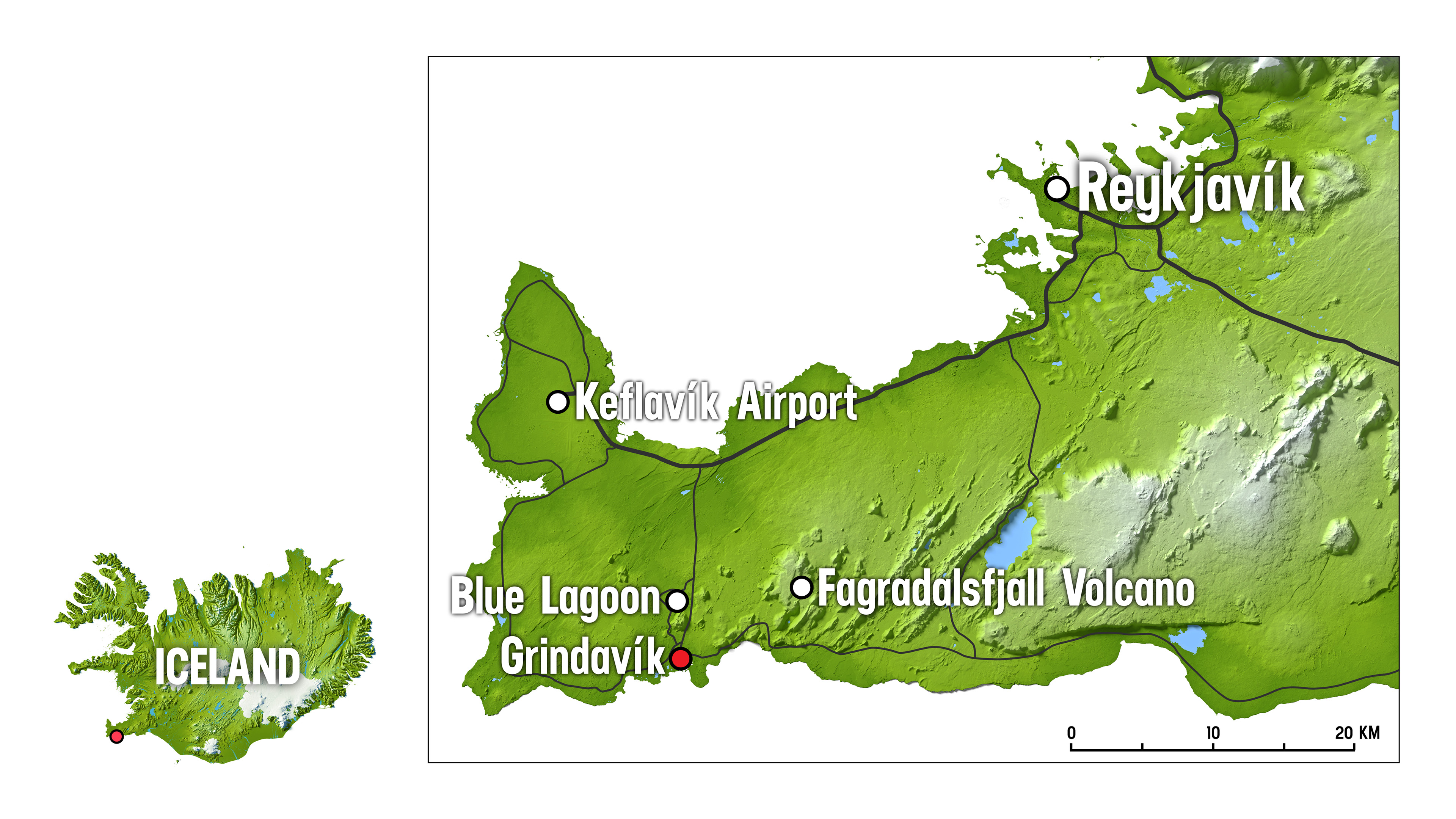 Map of Reykjanes
