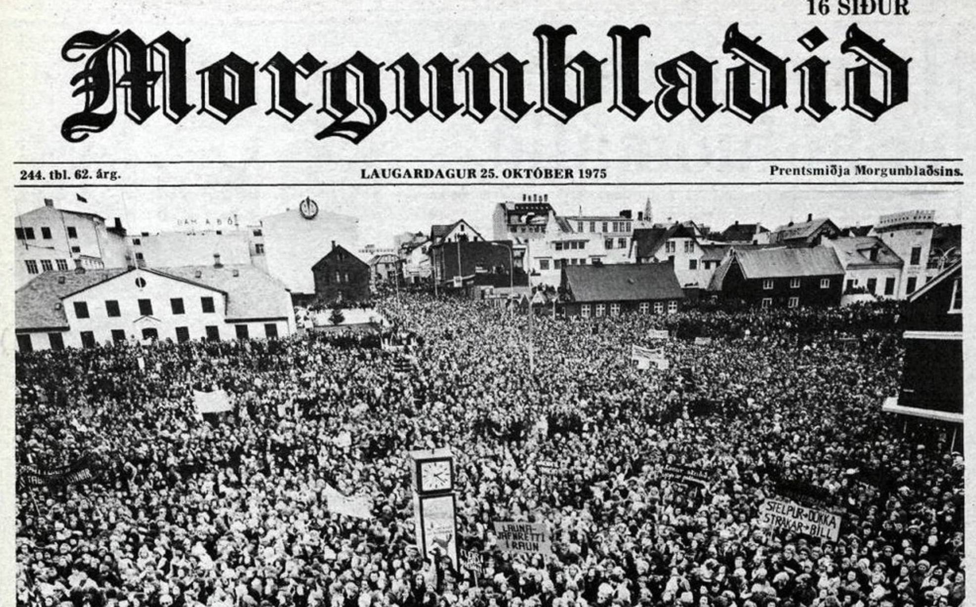 Morgunblaðið front page 
