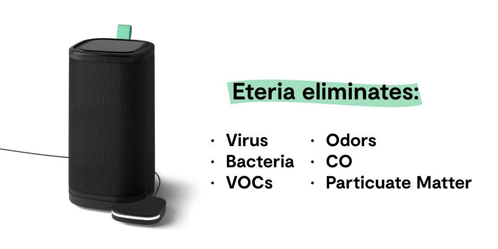 Eteria eliminates air pollutants