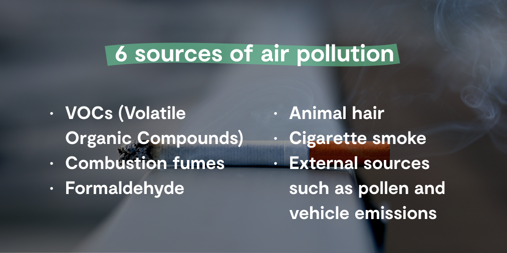 6 sources of air pollution VOCs