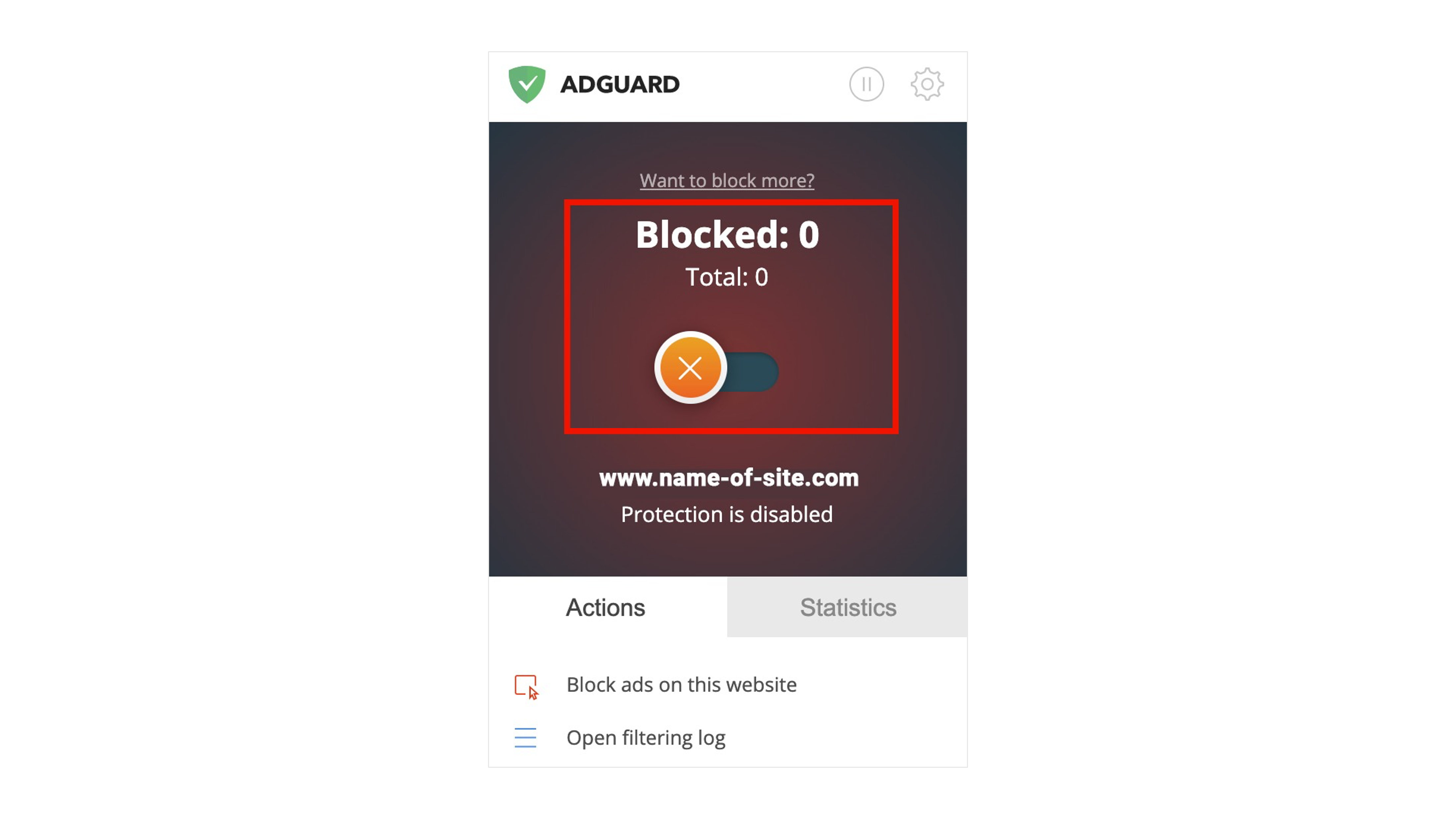 how to unblock website adguard