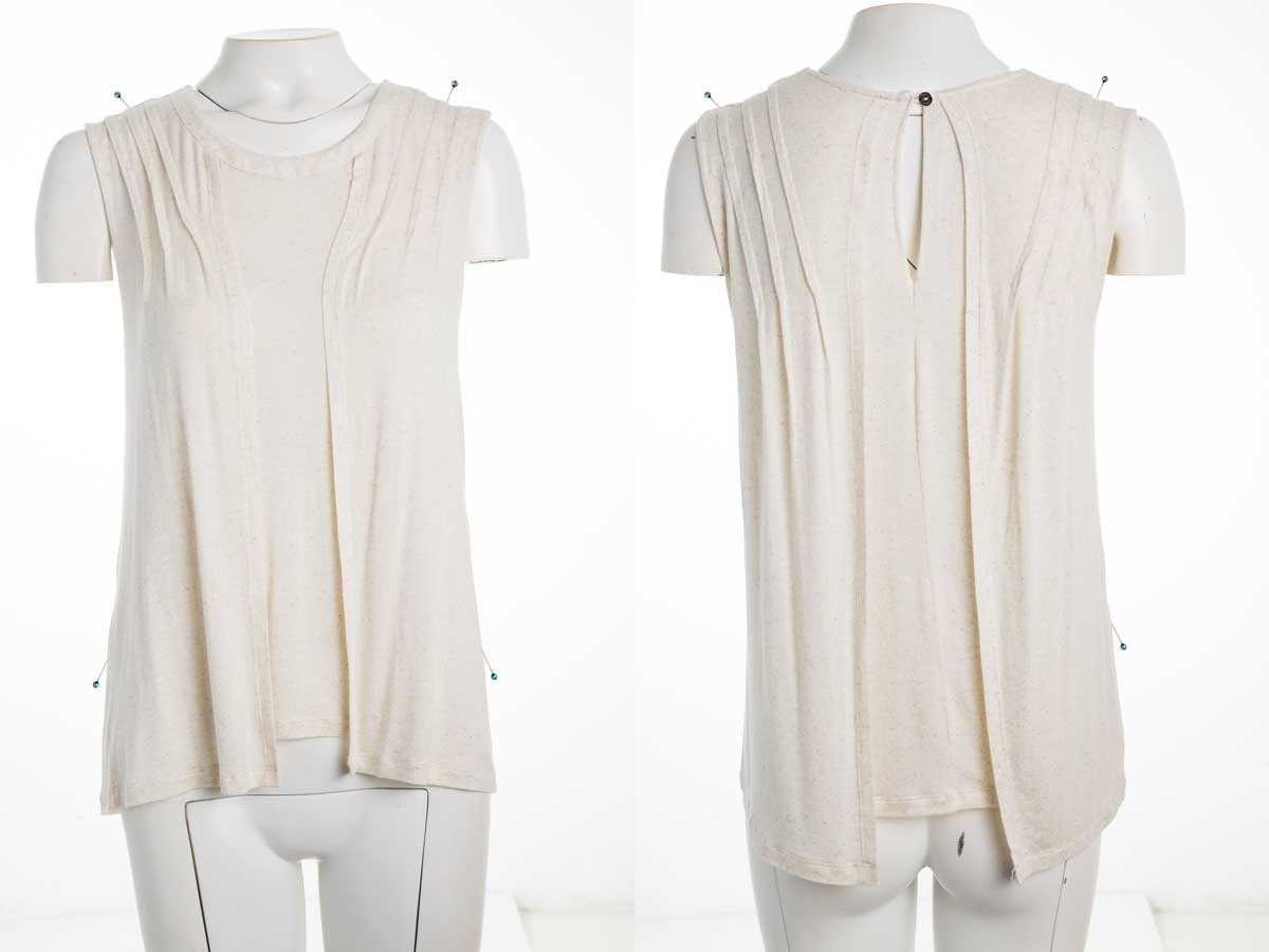 dress symmetrical straight use pins straighten garment