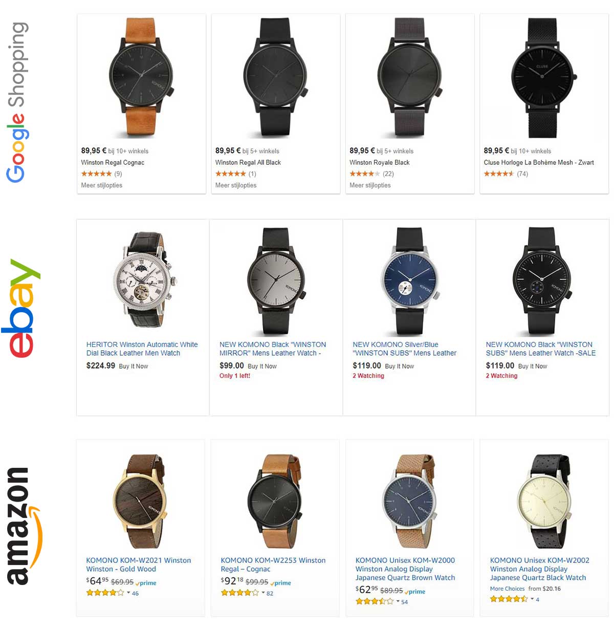 gebruik een witte achtergrond bij productfoto's