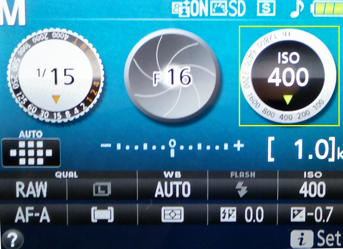 iso value photo sensor scale